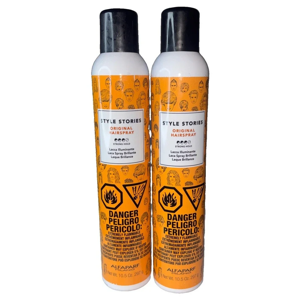 2 PACK Alfaparf Style Stories Original Hairspray Strong Hold 300ml / 10.5oz